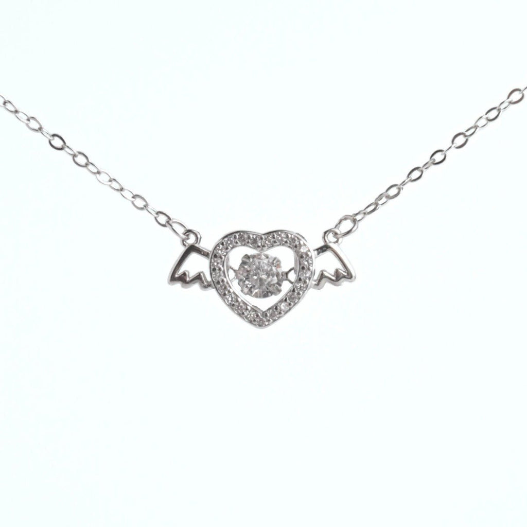 Dancing Stone Flying Heart Necklace - Roseraie Gal