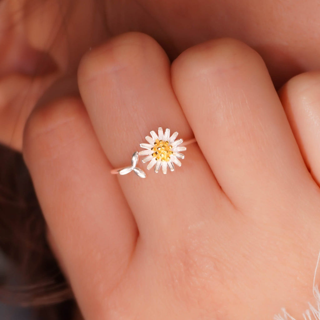 Blooming Daisy Adjustable Ring - Roseraie Gal