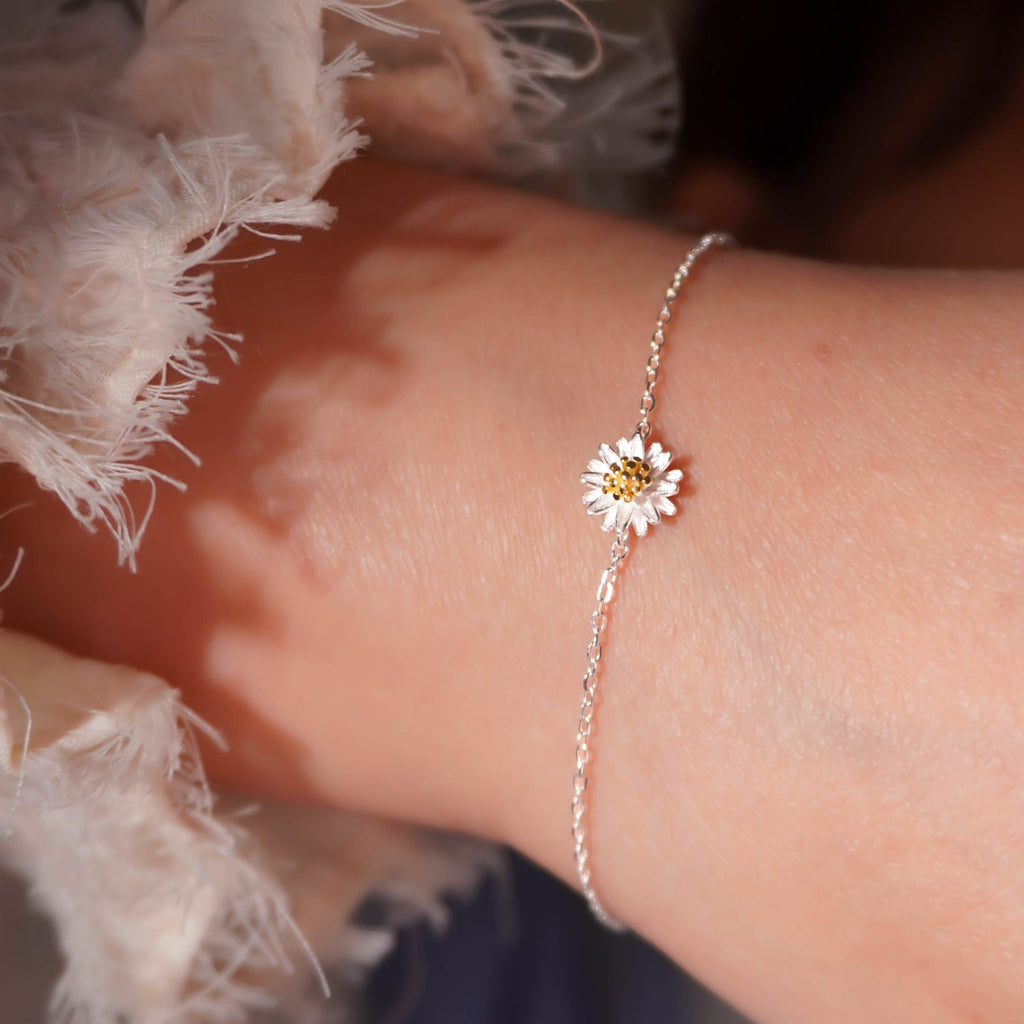 Blooming Daisy Silver Bracelet - Roseraie Gal