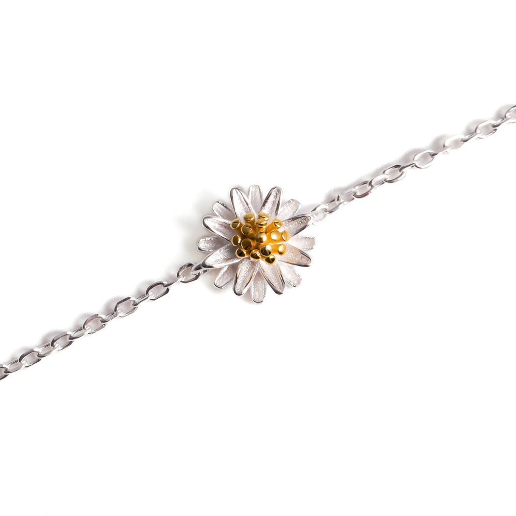 Blooming Daisy Silver Bracelet - Roseraie Gal