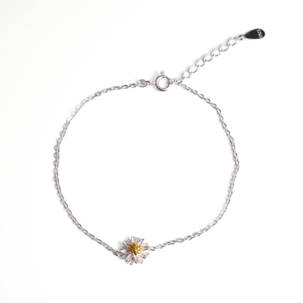 Blooming Daisy Silver Bracelet - Roseraie Gal