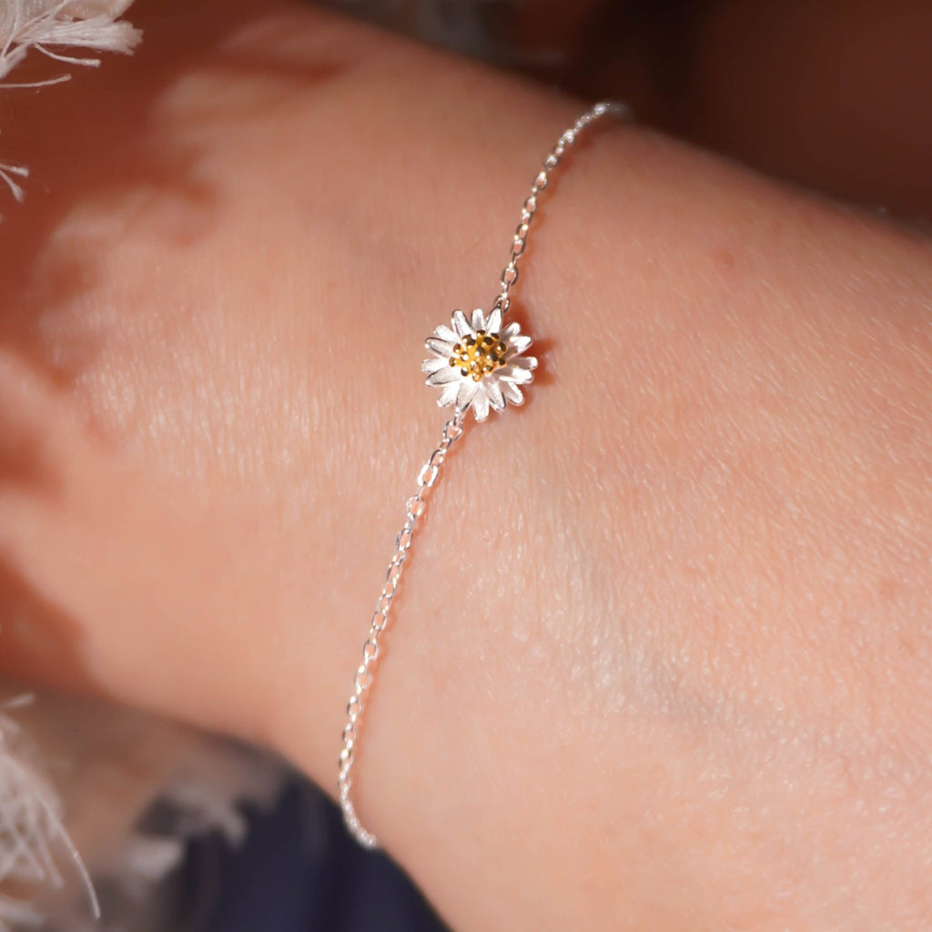 Blooming Daisy Silver Bracelet - Roseraie Gal