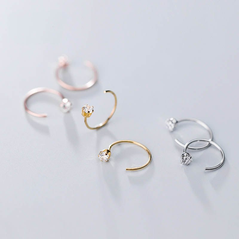 Blush Spark Mini Hoops - Roseraie Gal