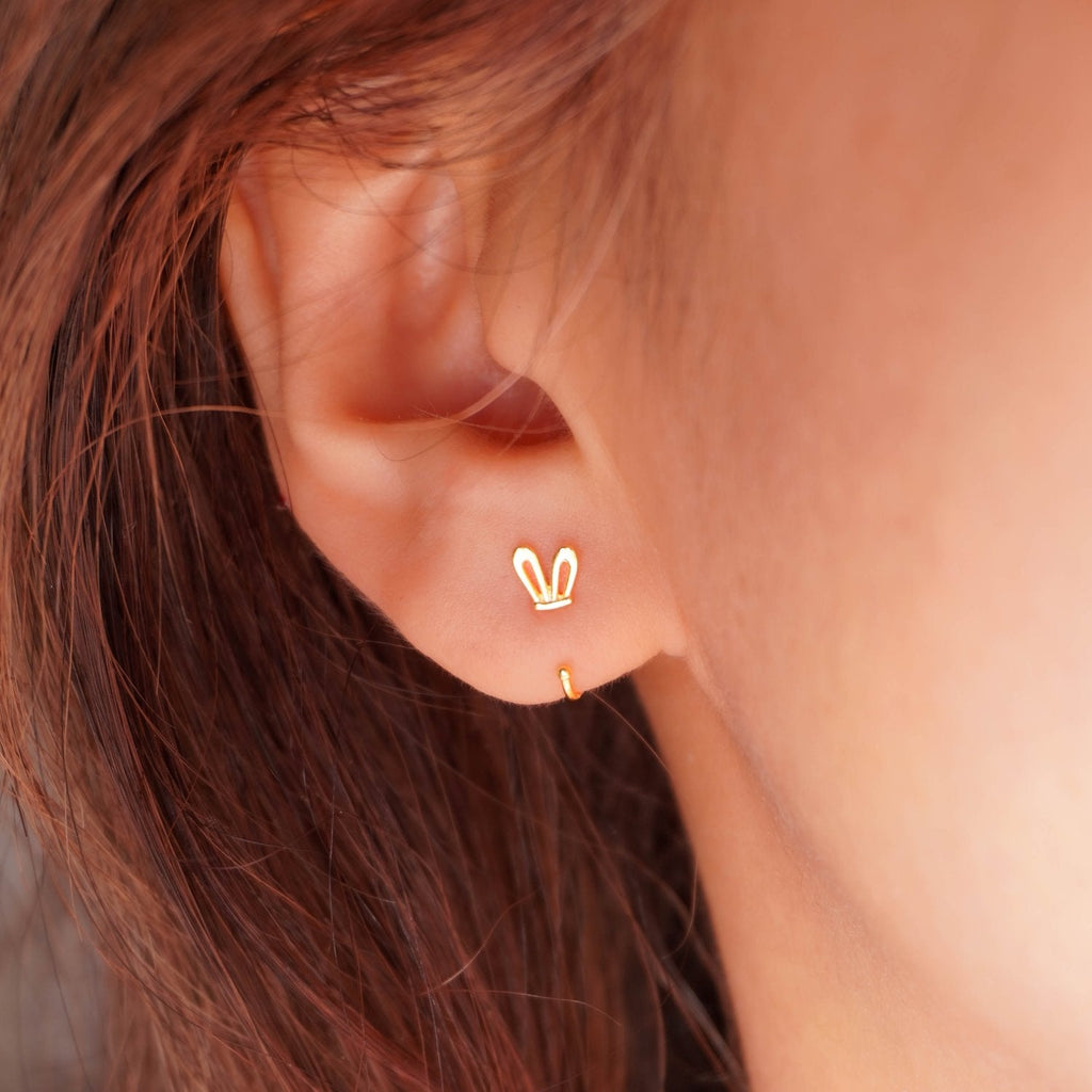 Bunny Ear Cuff Hoops - Roseraie Gal