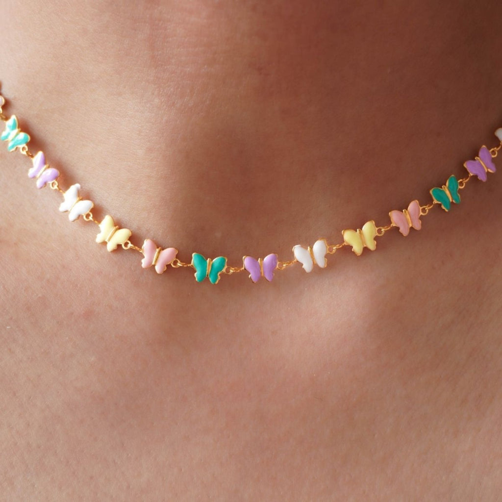 Butterfly Bliss Necklace - Roseraie Gal