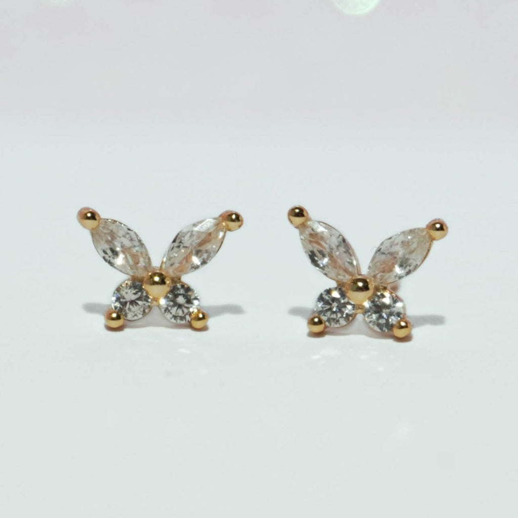 Butterfly Kiss Stud Earrings - Roseraie Gal