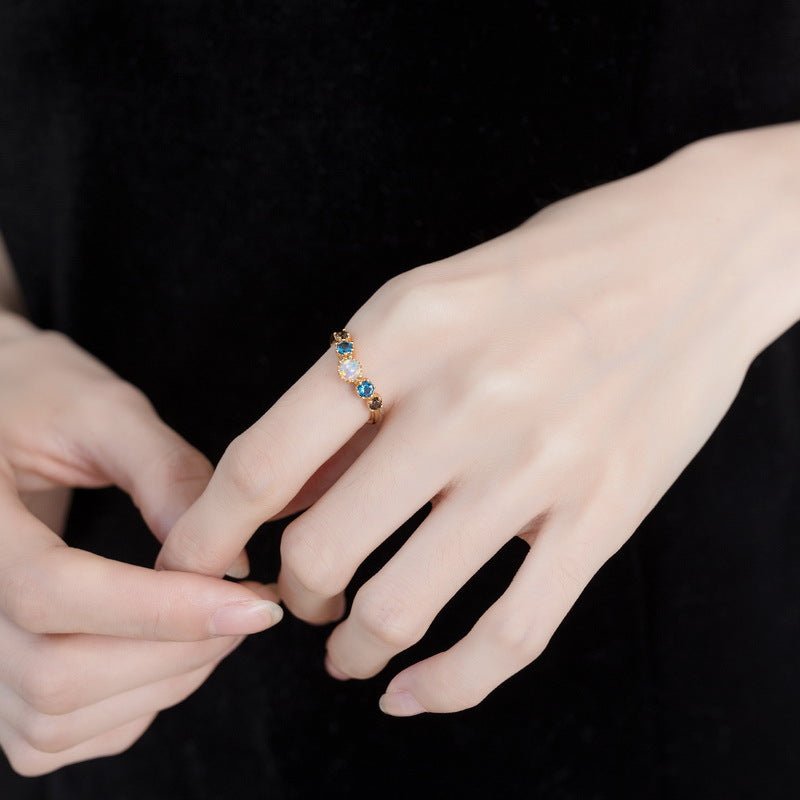 Celestial Opal Adjustable Ring Roseraie Gal