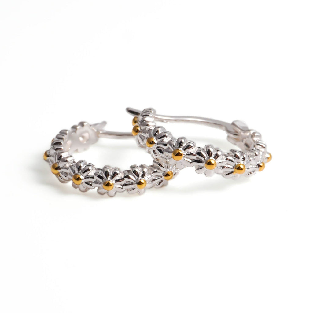 Daisy Garland Hoop Earrings - Roseraie Gal