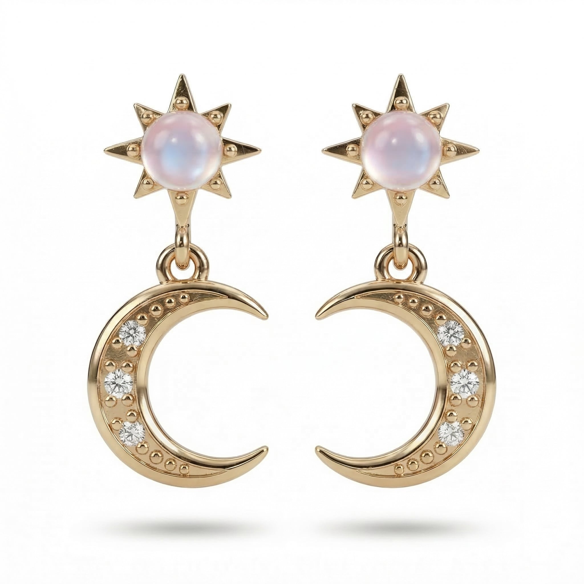 Dual Charm Heart Huggie Earrings - Roseraie Gal