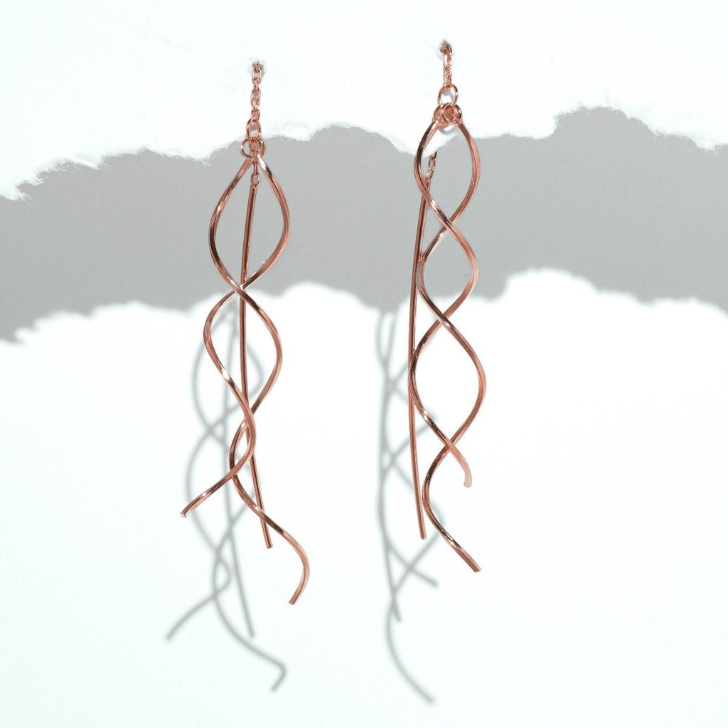 Harper Wave Threader Earrings - Roseraie Gal