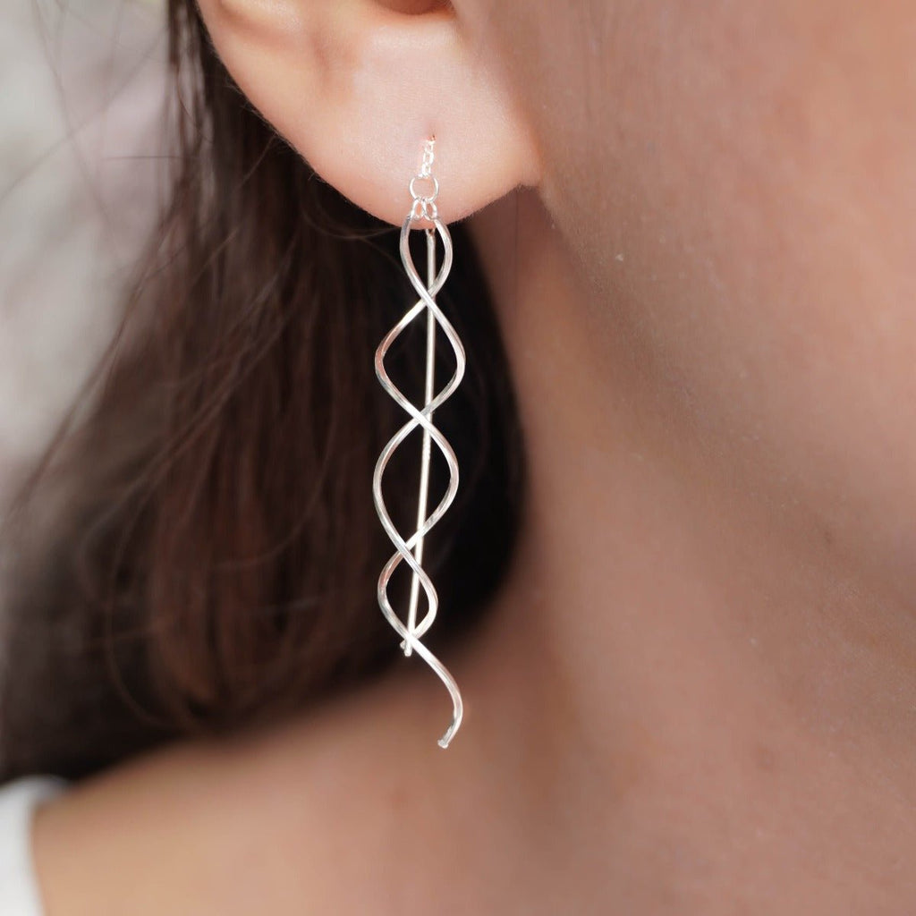 Harper Wave Threader Earrings - Roseraie Gal