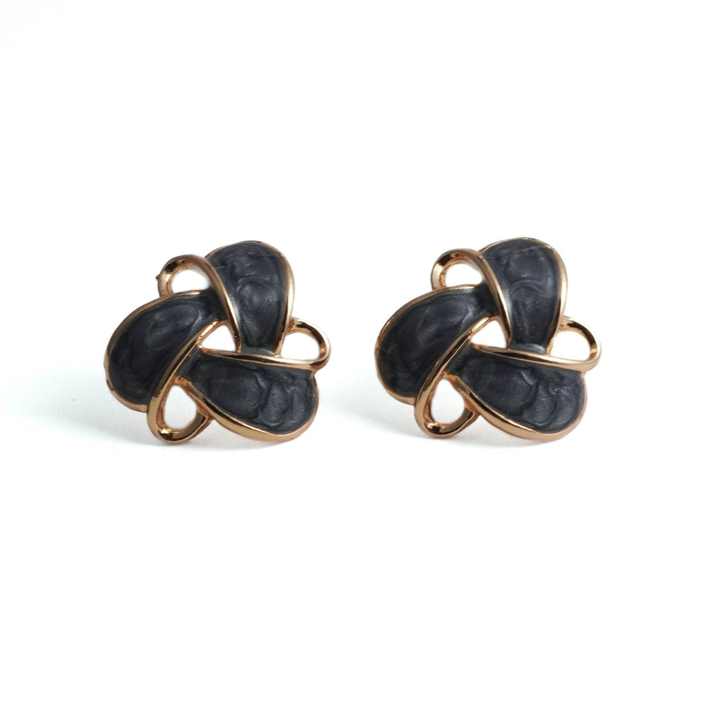 Marbled Knot Stud Earrings - Roseraie Gal