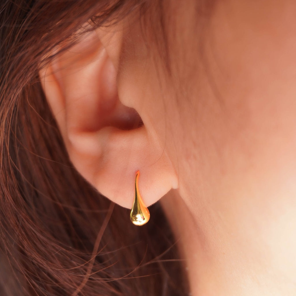 Minimalist Teardrop Dangle Earrings - Roseraie Gal