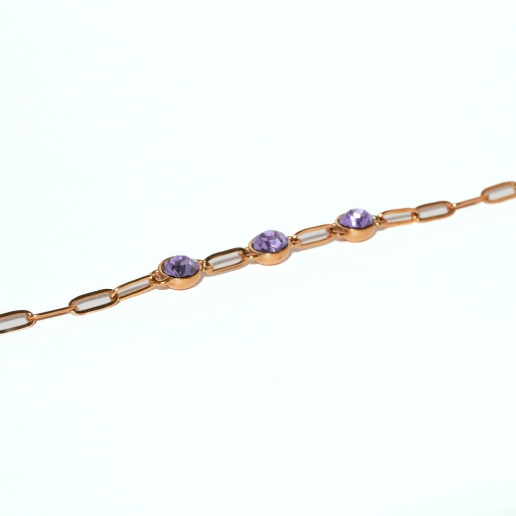 Purple Love Chain Bracelet - Roseraie Gal