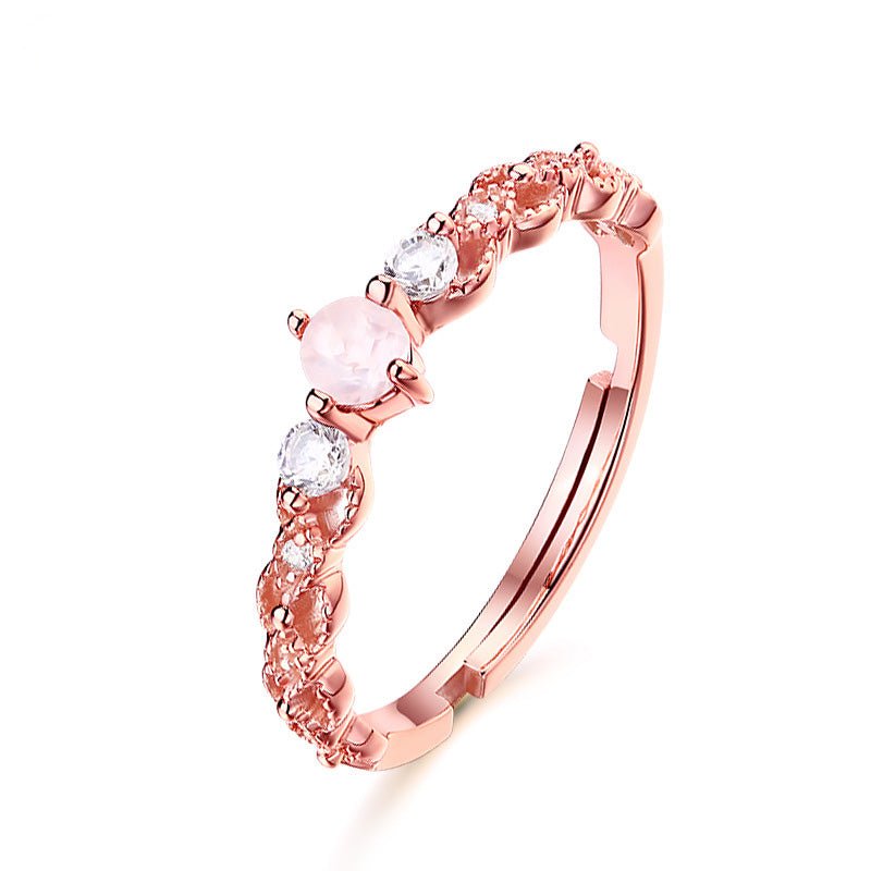 Rose Gold Elegance Adjustable Ring - Roseraie Gal