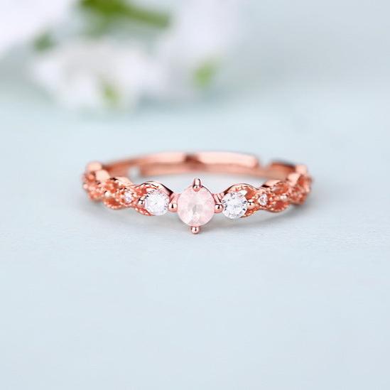 Rose Gold Elegance Adjustable Ring - Roseraie Gal