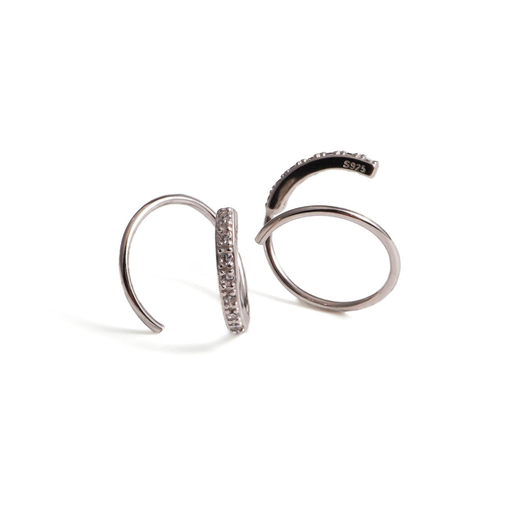 Selena Spiral Hoop Twist Earrings - Roseraie Gal