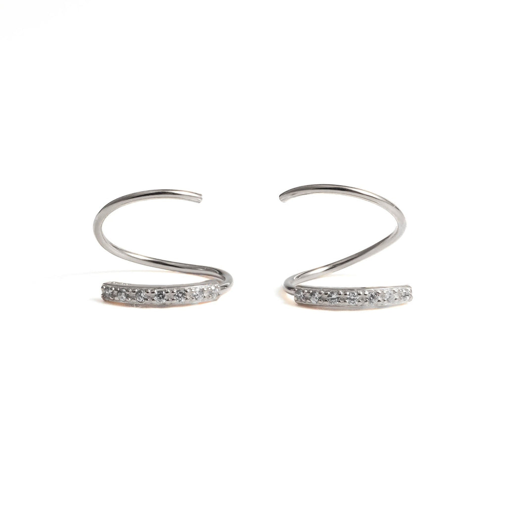 Selena Spiral Hoop Twist Earrings - Roseraie Gal