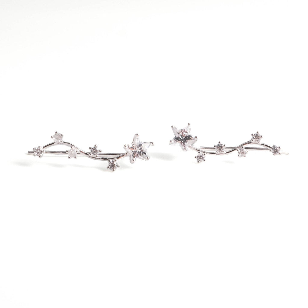 Shooting Star Crystal Climber Earrings - Roseraie Gal