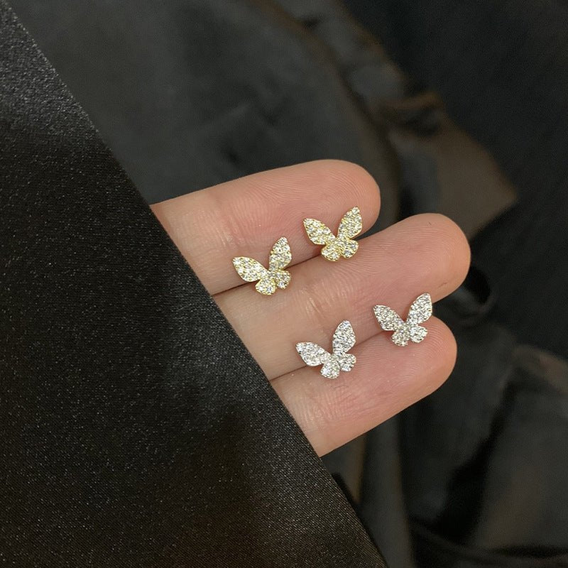 Allure Butterfly Stud Earrings - Roseraie Gal