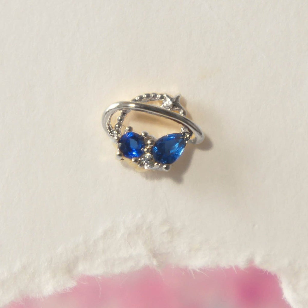 Blue Planet Piercing Earrings - Roseraie Gal