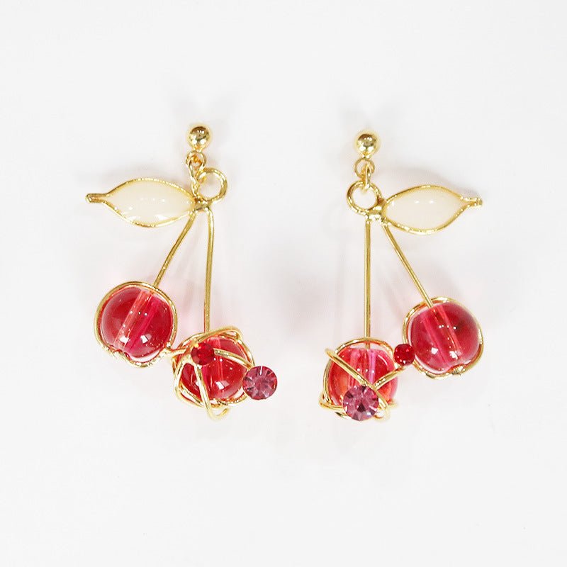 Cherry Drop Earrings - Roseraie Gal