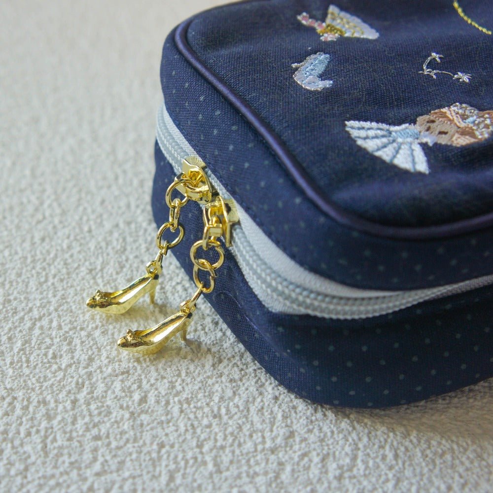 Cinderella Embroidery Square Jewellery Pouch - Roseraie Gal