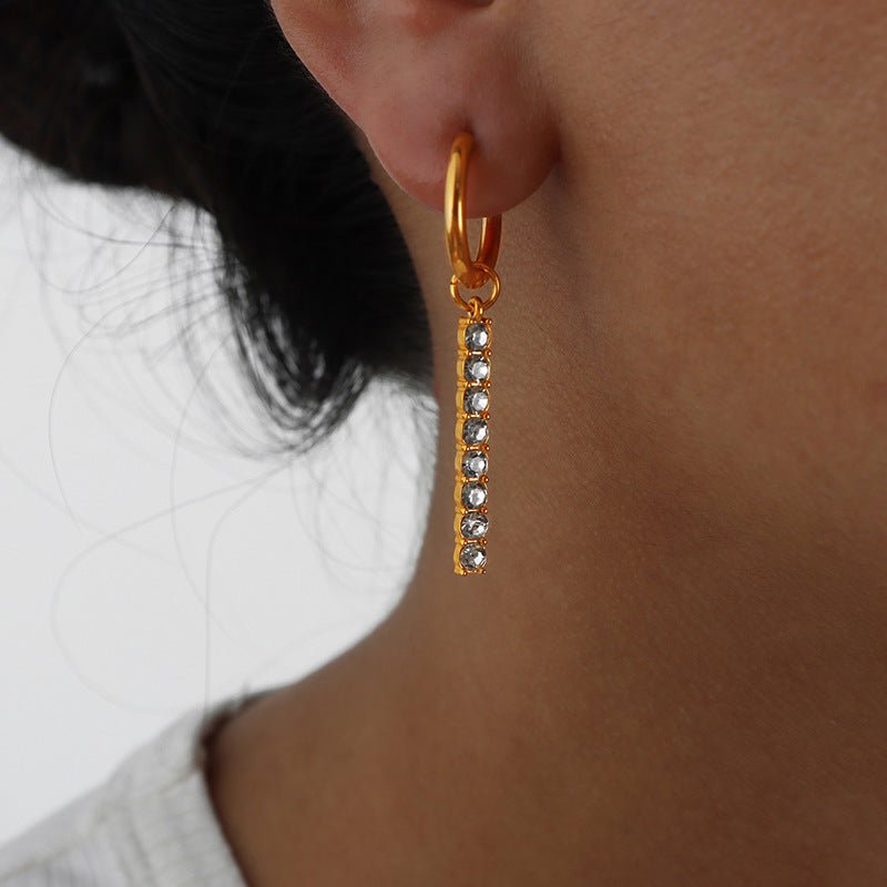 Classic Crystal Hoop Earrings - Roseraie Gal