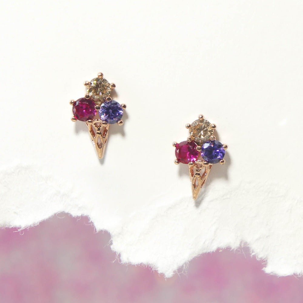Colorful Ice-cream Stud Earrings - Roseraie Gal