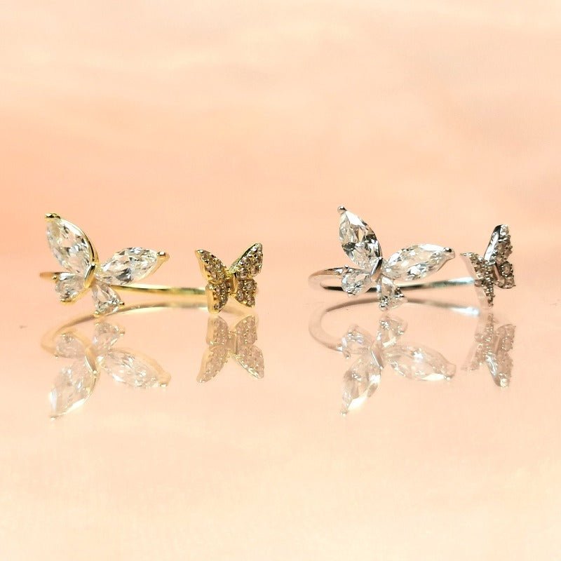 Dance of the Butterfly Adjustable Ring - Roseraie Gal