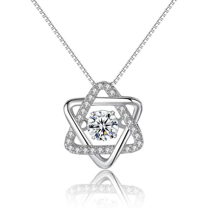 Dancing Stone Hexagram Necklace - Roseraie Gal