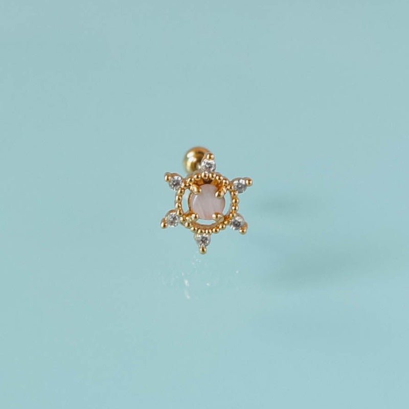 Dreamy Gemstone Piercing Earrings - Roseraie Gal