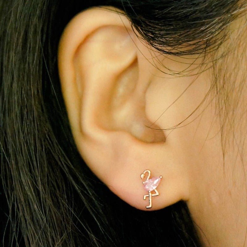 Flamingo Cactus Stud Earrings - Roseraie Gal
