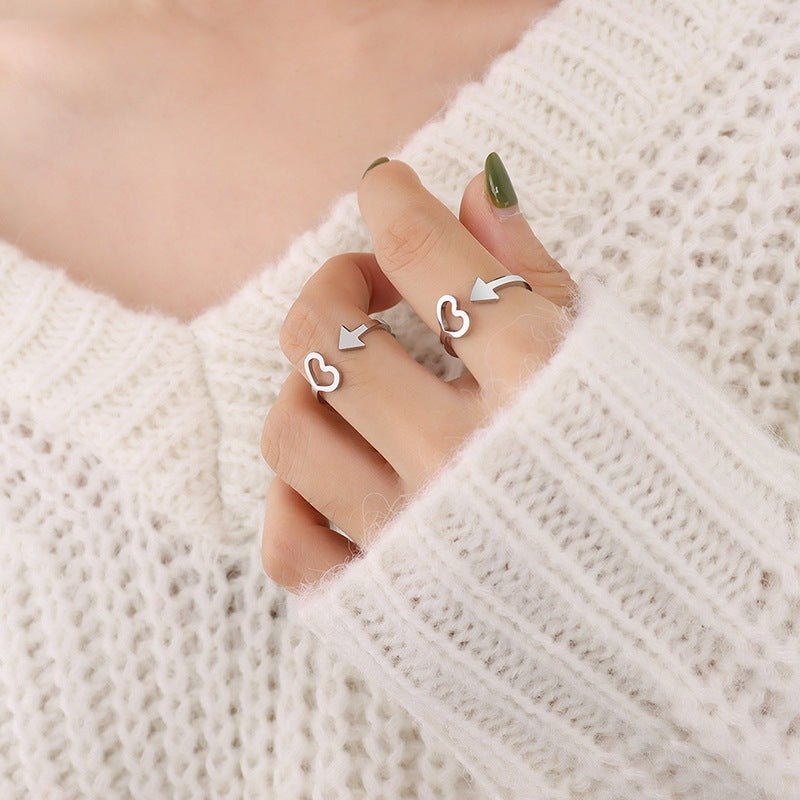 Follow Your Heart Adjustable Ring - Roseraie Gal