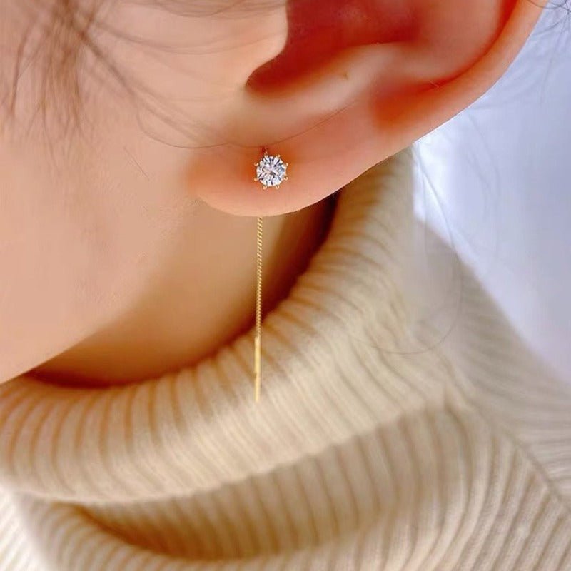 Gemstone Ear Threaders - Roseraie Gal