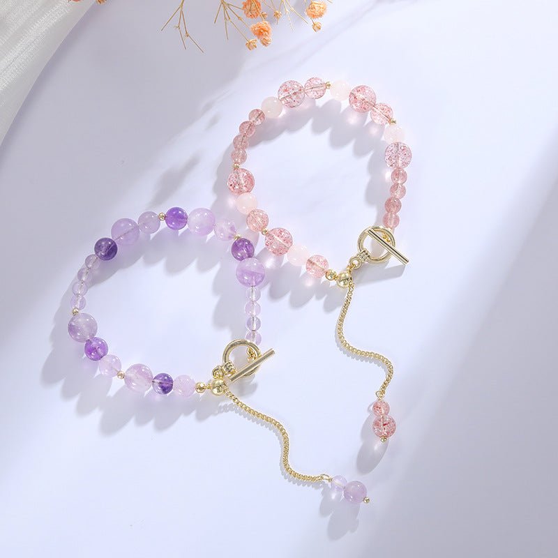 Lavender Amethyst Adjustable Bracelet - Roseraie Gal