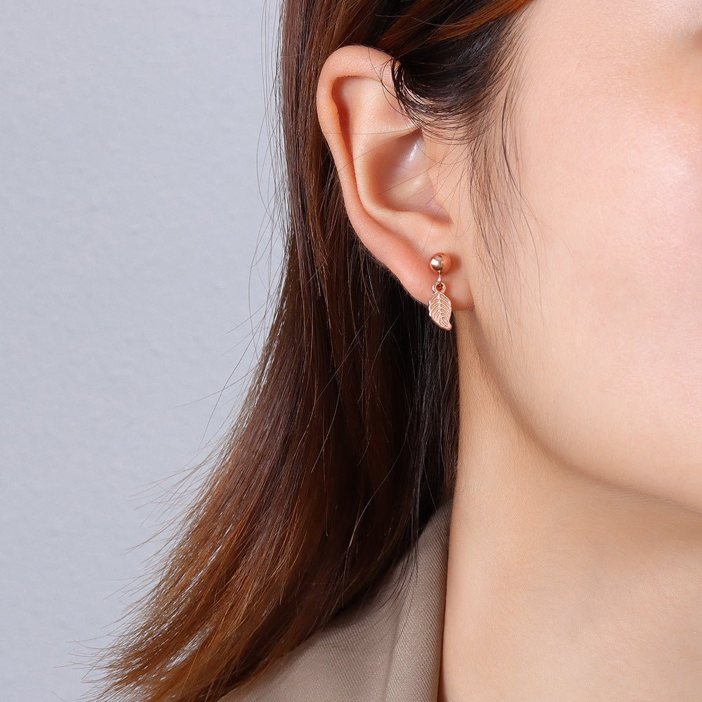 Leaf Drop Earrings - Roseraie Gal