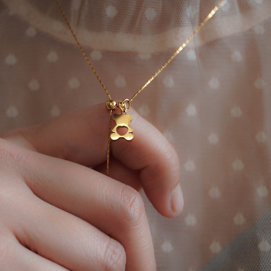 Little Bear Adjustable Chain Necklace - Roseraie Gal