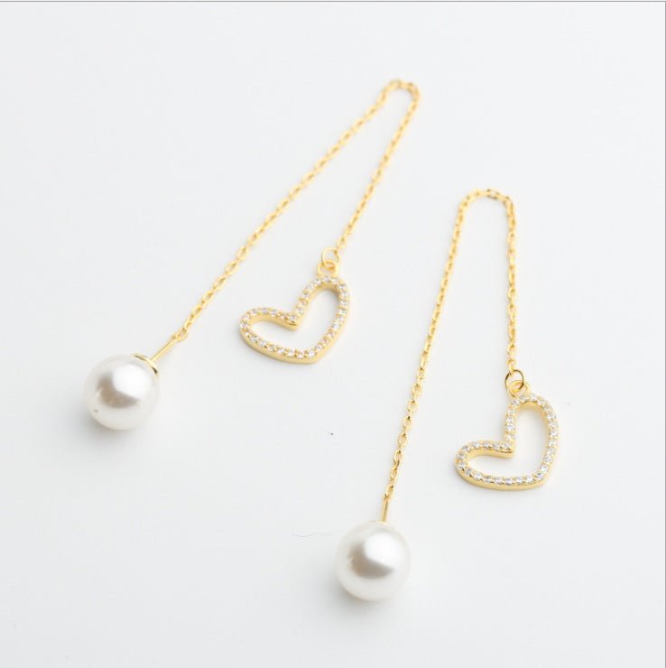 Lovely Pearl Threader Earrings - Roseraie Gal