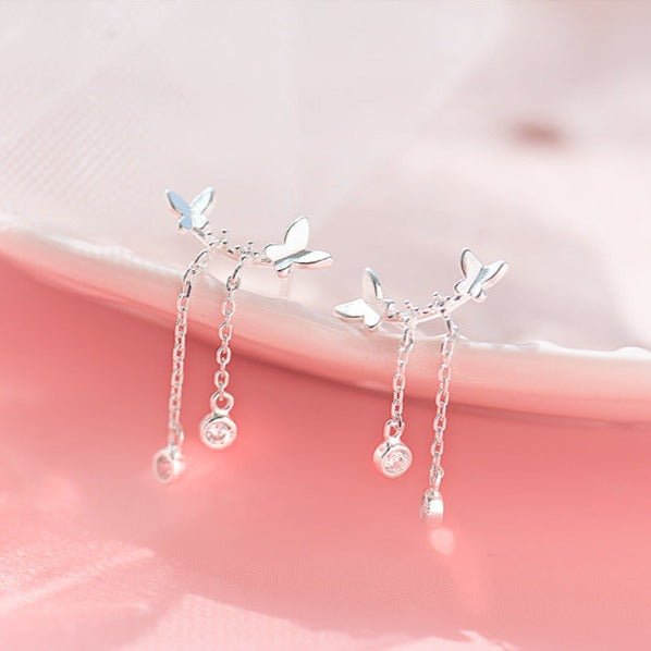 Mina Butterflies Earrings - Roseraie Gal