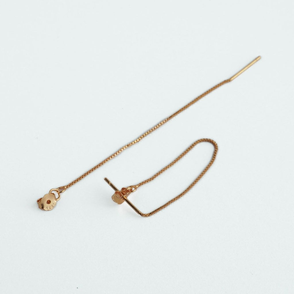 Minimal Threader Stud Earrings - Roseraie Gal