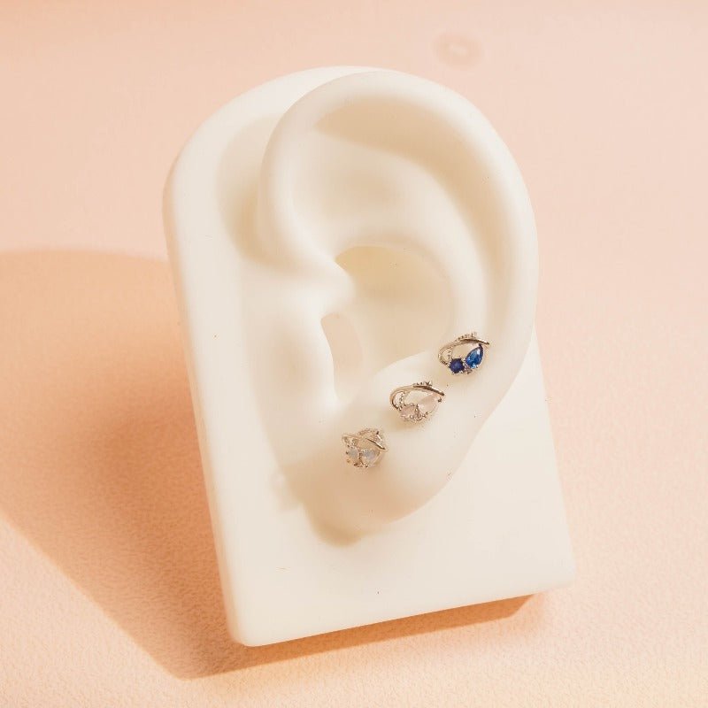Opal Planet Piercing Earrings - Roseraie Gal