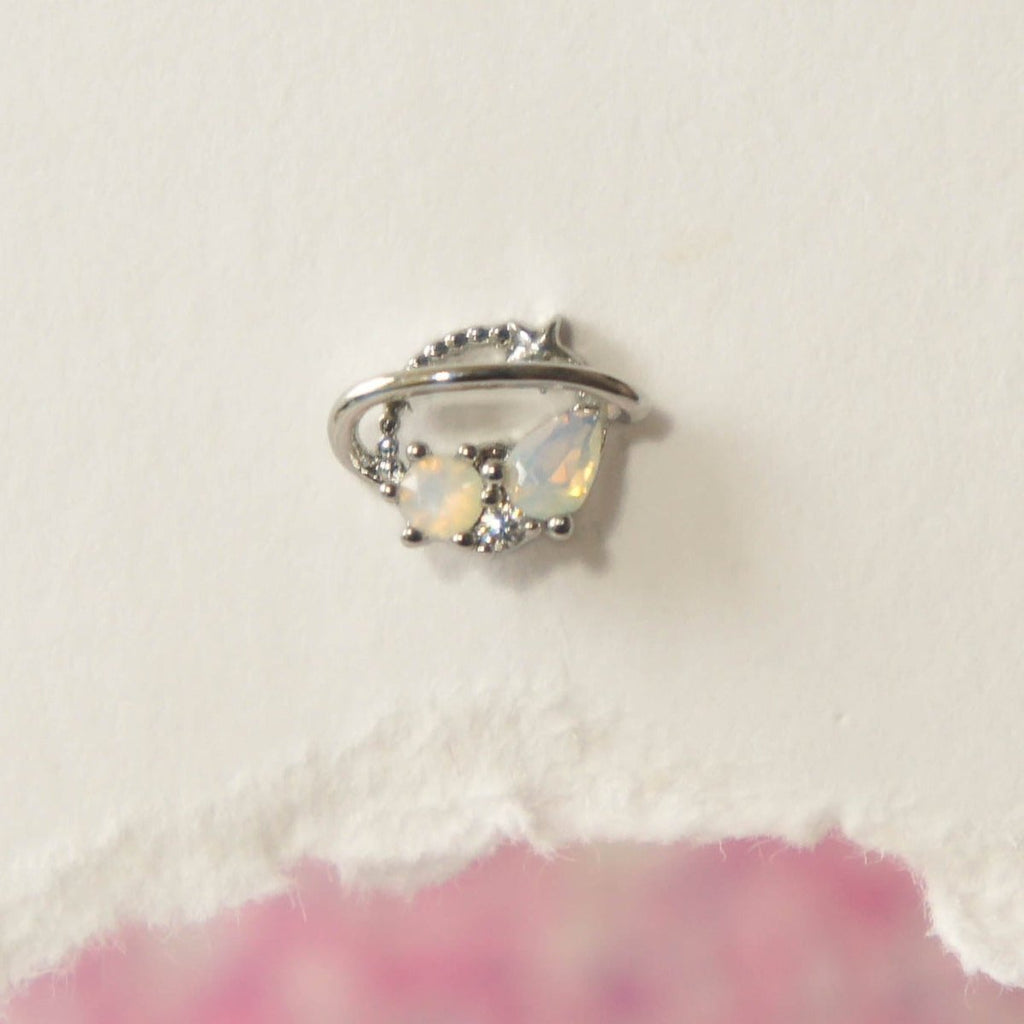 Opal Planet Piercing Earrings - Roseraie Gal