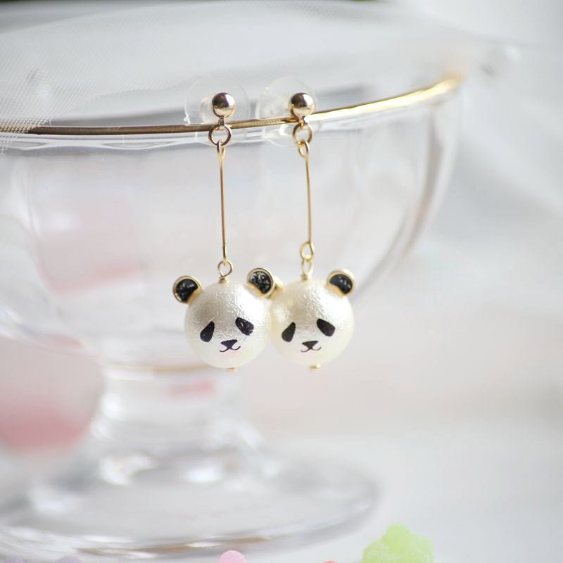 Panda Dangle Earrings - Roseraie Gal