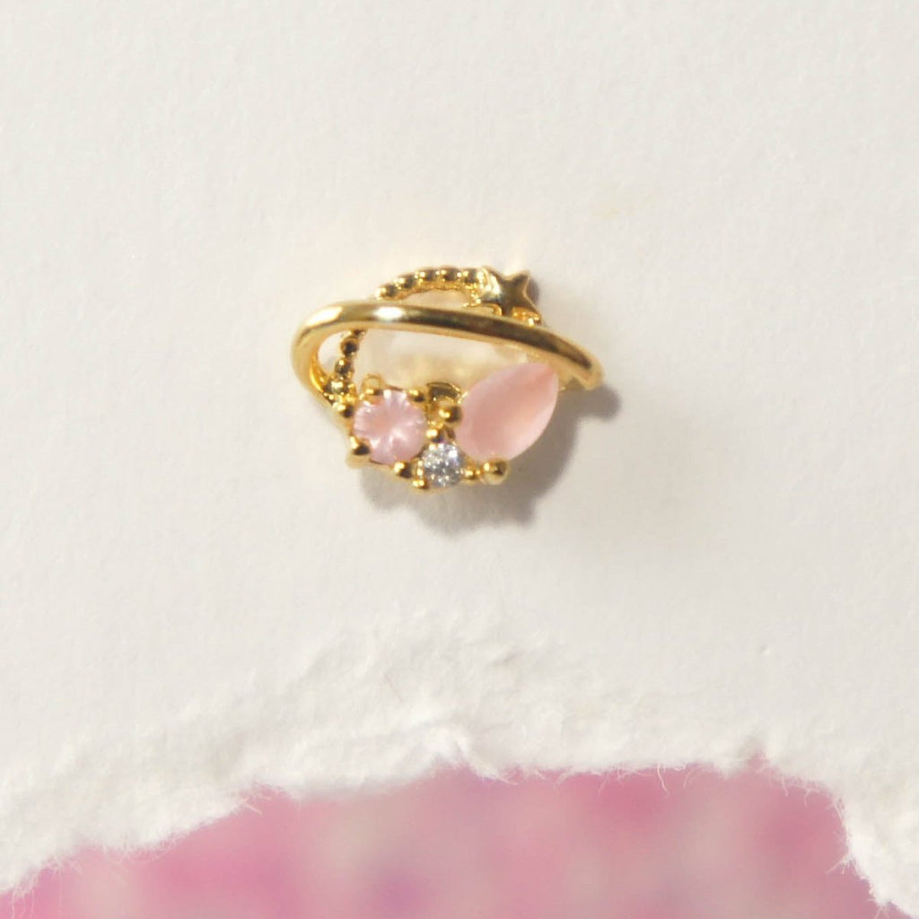 Pink Planet Piercing Earrings - Roseraie Gal