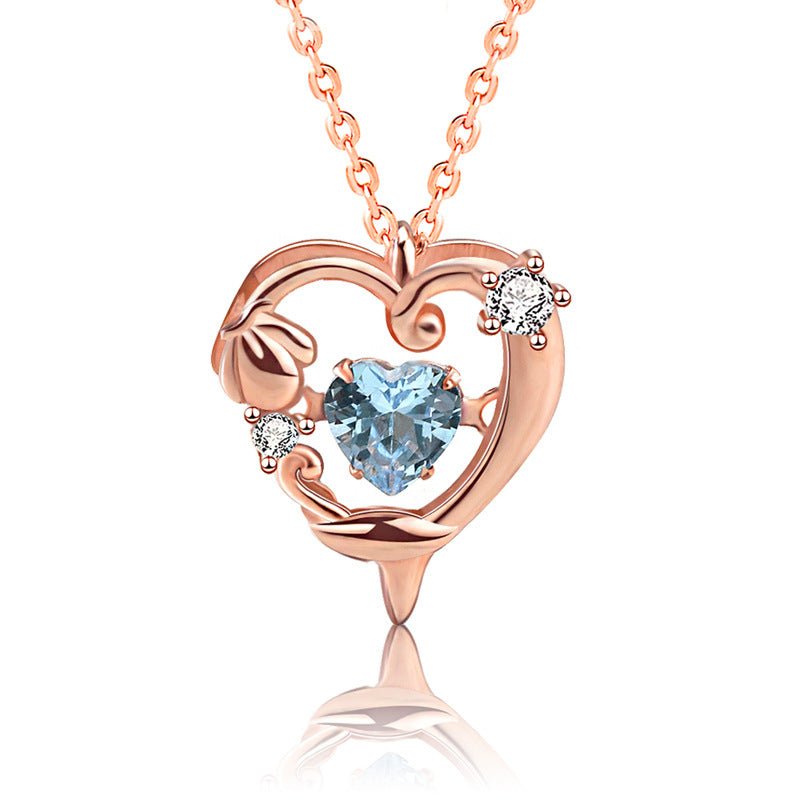 Princess Ariel Heart Necklace - Roseraie Gal