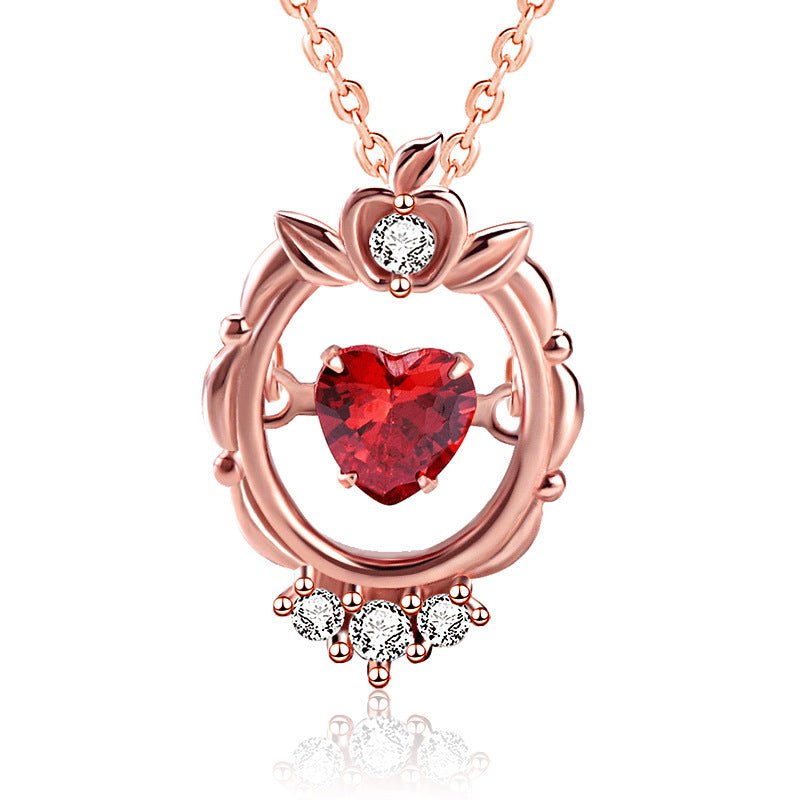 Princess Snow White Heart Necklace - Roseraie Gal