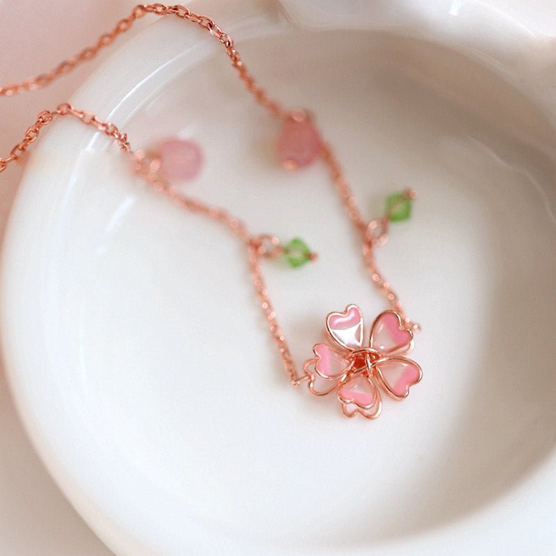 Sakura Blossom Necklace - Roseraie Gal