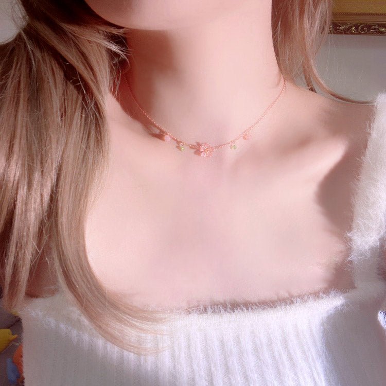 Sakura Blossom Necklace - Roseraie Gal