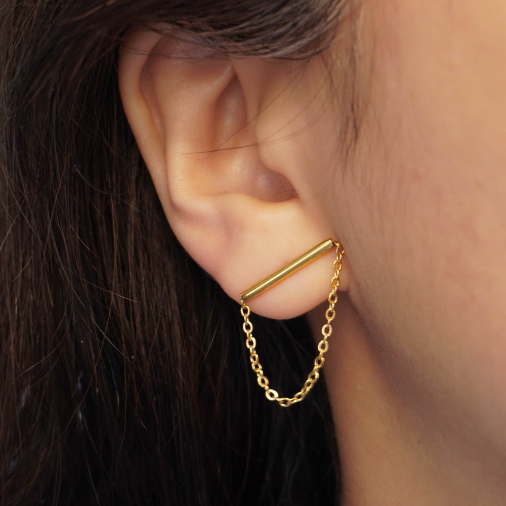 Simple Chain Earrings - Roseraie Gal
